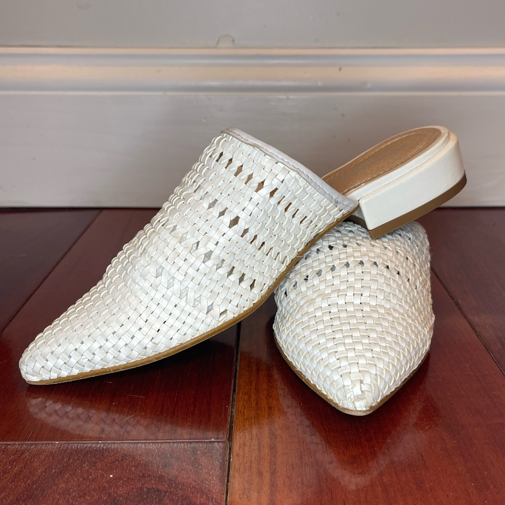 Christian Di Riccio Woven Pointed Toe Mules